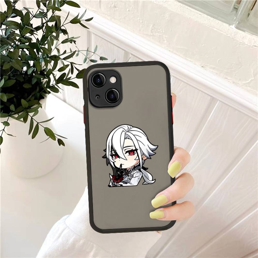 Anime Genshin Impact Phone Case For IPhone 14 11 12 13 Mini Pro Max 8 7 Plus X XR XS MAX Translucent Matte Cover