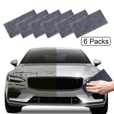 Tissu Nano scintillant pour rayures de voiture, 6 pièces, dissolvant de rayures en tissu magique Nano