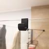 Set of 4 Shower Glass Hangers 6mm Black