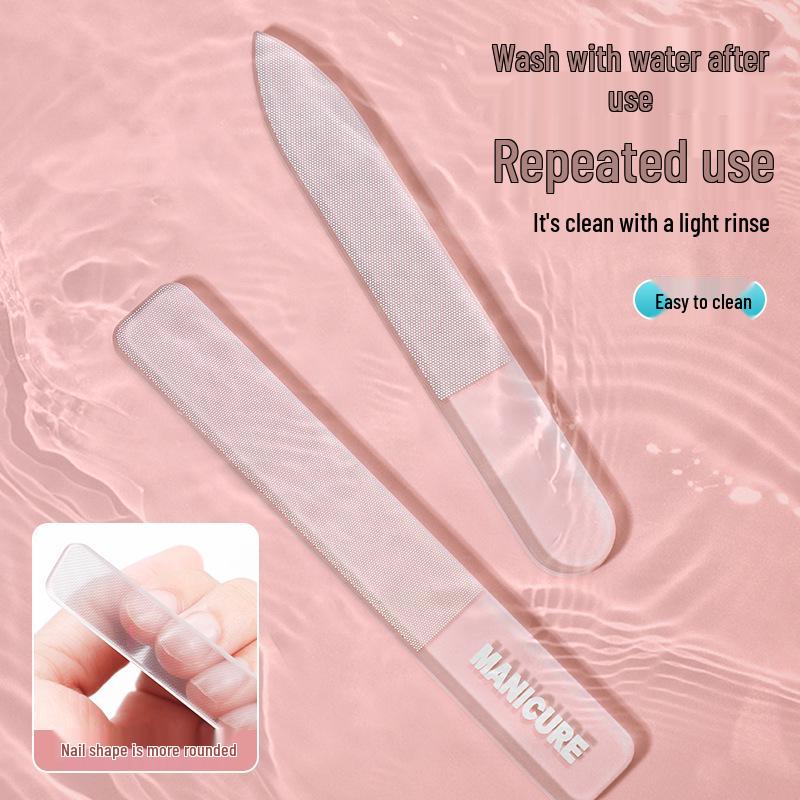 Nail Tool Set: Portable Polishing Strip & Nano Glass Nail File