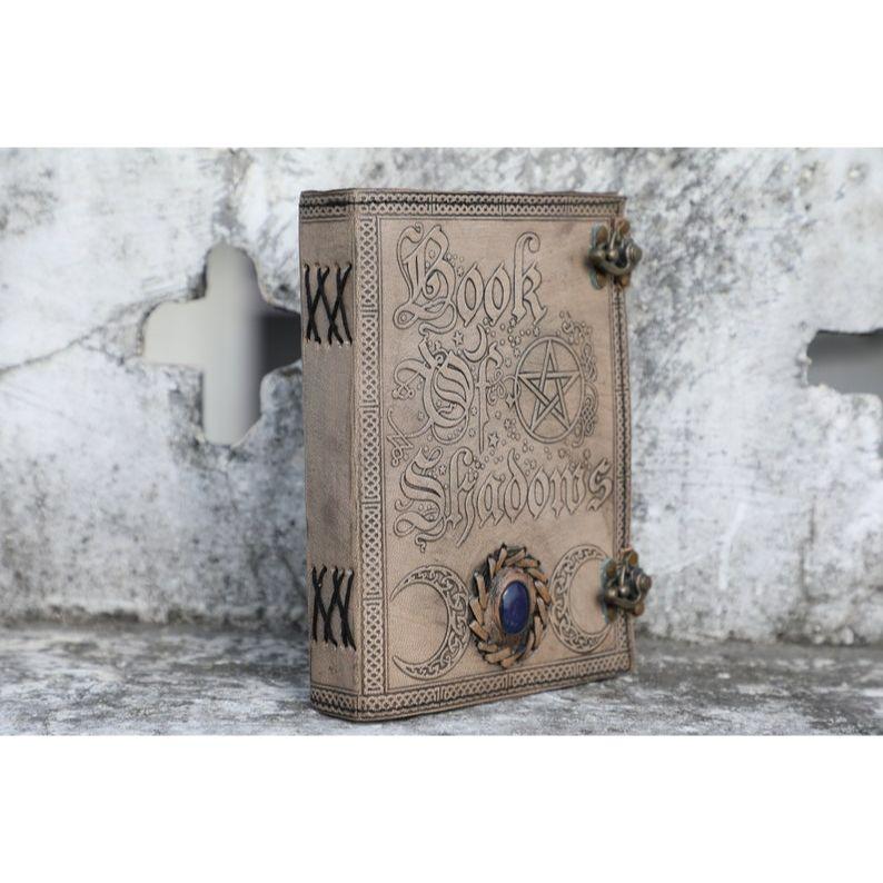 Book Of Shadows Leather Journal, Magic Book, Celtic Journal The Morrigan Leather Book, Travel Notebook, Christmas Gift, Journaling Gift