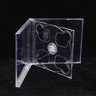 Vierkante transparante plastic glazen CD-hoes dubbele DVD kristallen hardplastic hoes