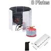 8//9/10/16 Plates Camping Stove Windscreen Aluminum Alloy Folding Stove Windscreen Ultralight Windproof Screen Windshield