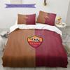 Fotbalový klub AS Řím Vzorované povlečení Sada prošívaných přikrývek Domácí dekorace Dárek (1 * povlak na přikrývku + 2 * povlak na polštář bez výplně)