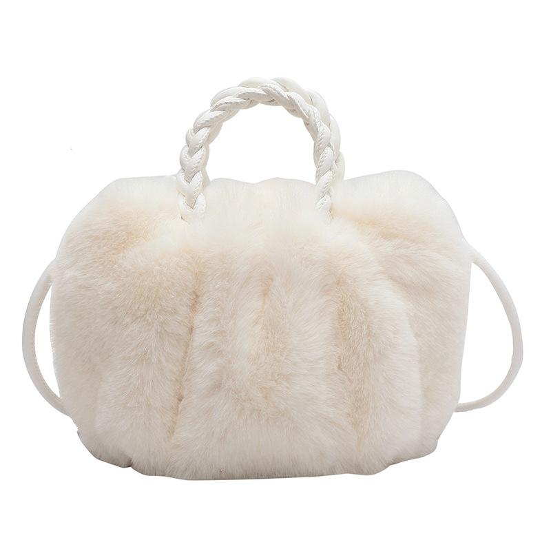 

Плюшевая сумка-сумка женская модная осенне-зимняя сумка-тыква высокого класса одно плечевая сумка-мессенджер сумка Cloud Bag Tide 25*16*16