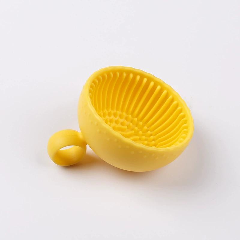 Makeup Brush Cleaner Folding Powder Puff Cleaning Bowl Cosmetic Eyeshadow Brush Clean Mat Cleaning Tool Silicone Scrubber Box