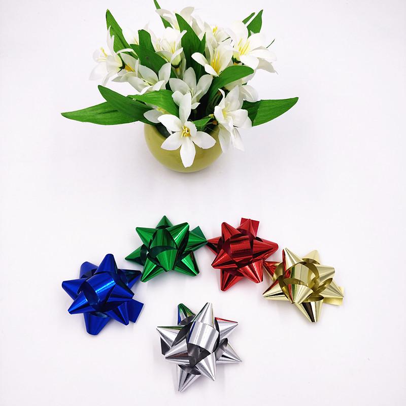 

Top-Selling 2-Inch Star Flower Ribbon Streamers for Gift Decoration 100 Silver серебряный/золотой