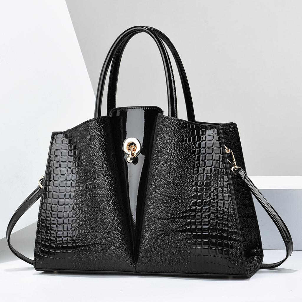 Crocodile Pattern Faux Leather Tote