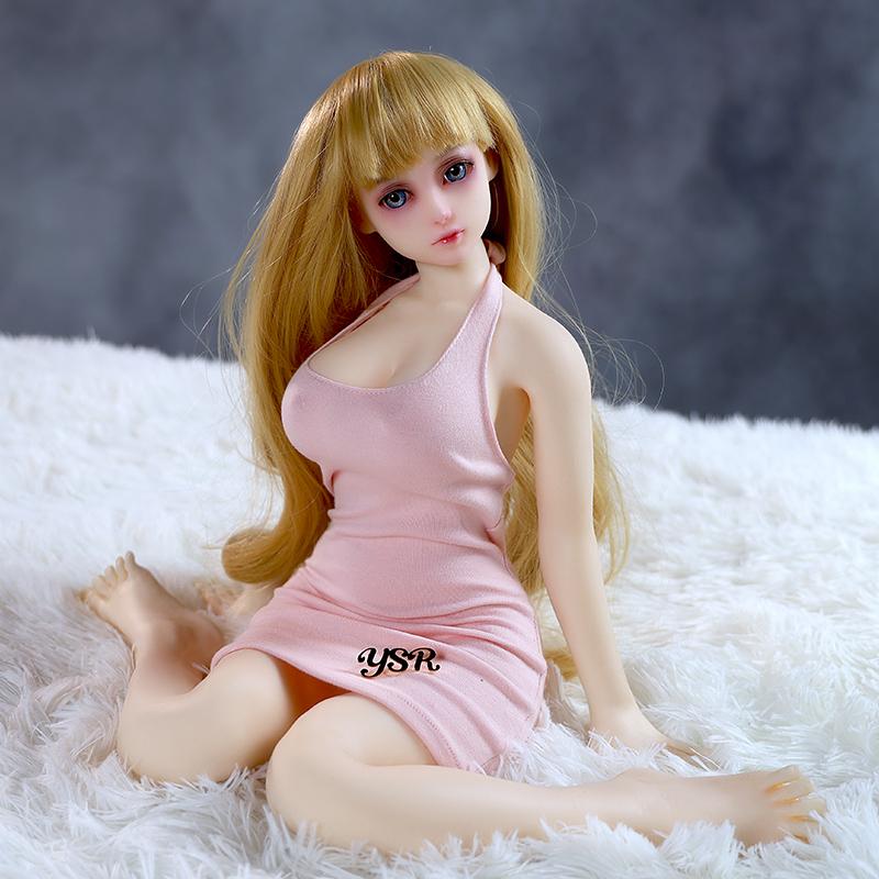 60CM Silicone Blond Hair Girl Sex Doll Realistic Soft Vaginal Breast Anus Oral Sex Metal Skeleton Adult Toy Men Masturbator 18+ Products
