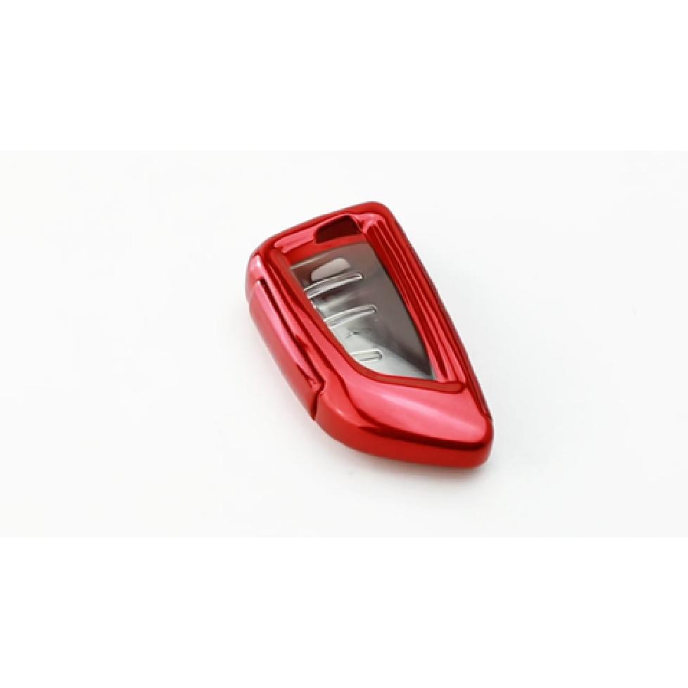 Red TPU Key Fob Cover w/ Button Cover Panel For BMW X1 X4 X5 X6 X7 5 7 Series