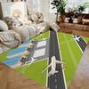 Flughafenteppich, Fliegenteppich, Startbahnteppich, Wohnzimmerteppich, Kinderteppich, rutschfeste Bodenmatte, Teppich für Kinderzimmer, Geschenk für Kinder