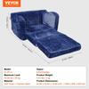 Baby Chair Foldable 2-in-1 Comfy Baby Lounger Couch Kids Sofa Blue