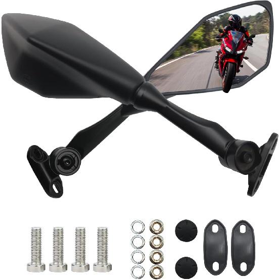

Motorcycle Rearview Mirrors Textured Black Stealth Wind Wing Side Mirrors for Kawasaki Ninja 650 Ninja 500 Ninja 400 300 ZX6R ZX10R ZX4RR ZX14R Stealth Wind Wing чёрный
