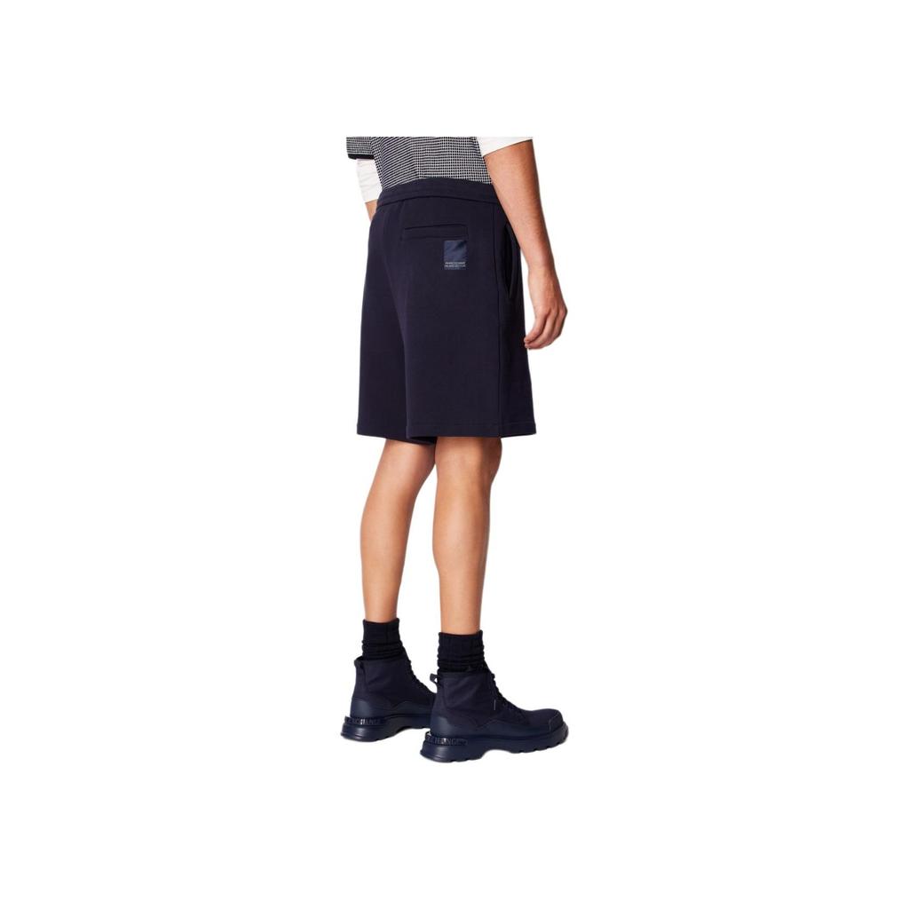 Armani Exchange SS24 Solid Logo Straight Leg Casual Shorts Men shorts Navy 3DZSHH-ZJGGZ-15CX