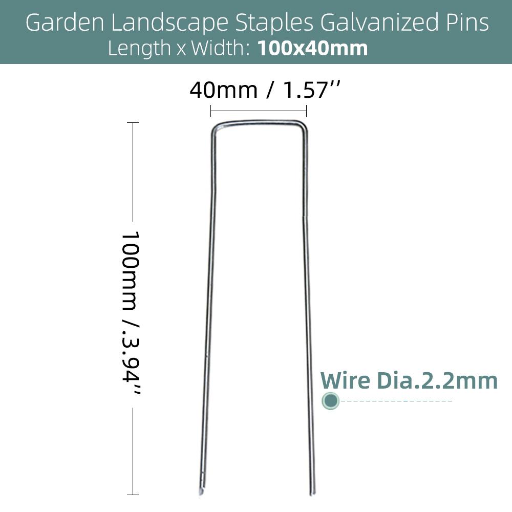 

10 шт. U-образных оцинкованных грунтовых анкеров, колышков, штифтов для закрепления газона, фермерского дерна, сорняков, ландшафтной травяной ткани, сетки