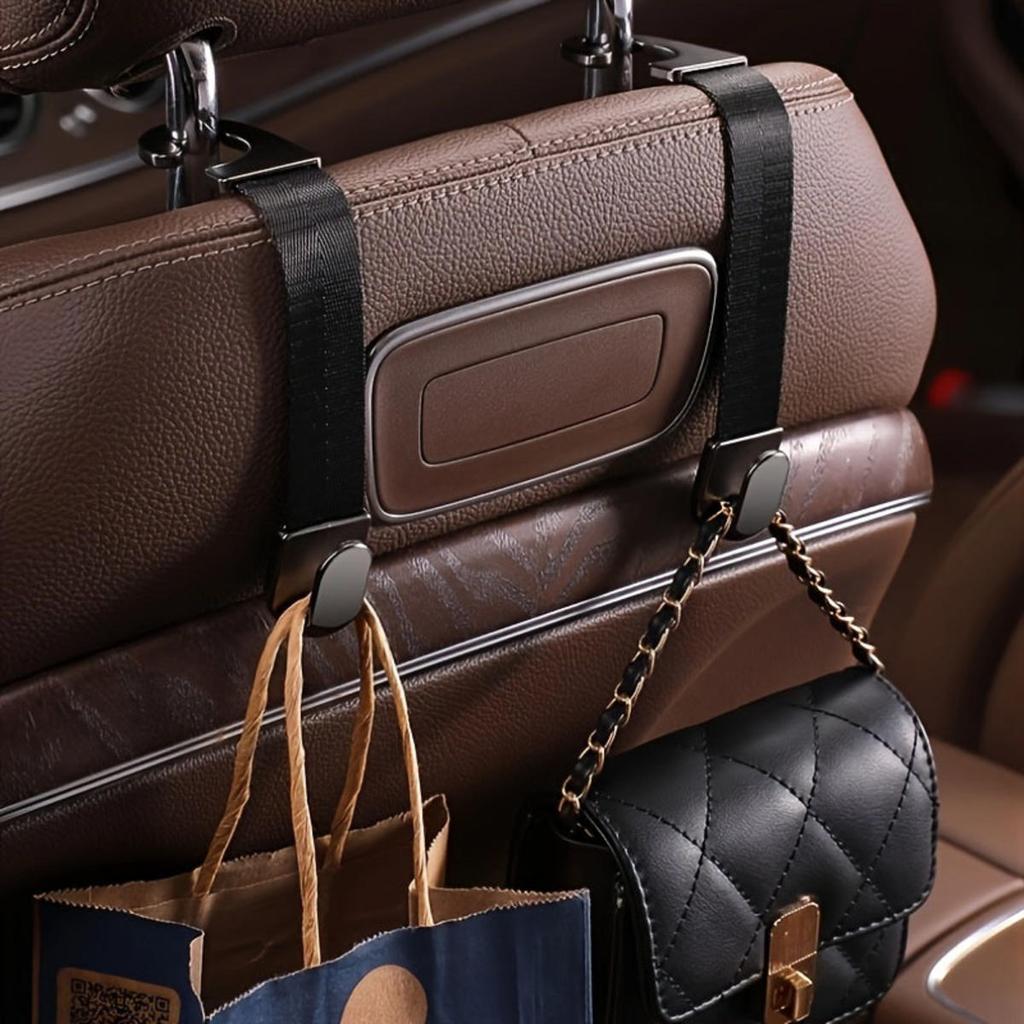 Car Headrest Hooks Hanger for Bags Seat Back Organizer Holder Clips Auto Fastener Hooks Car Storage Interior Accessories