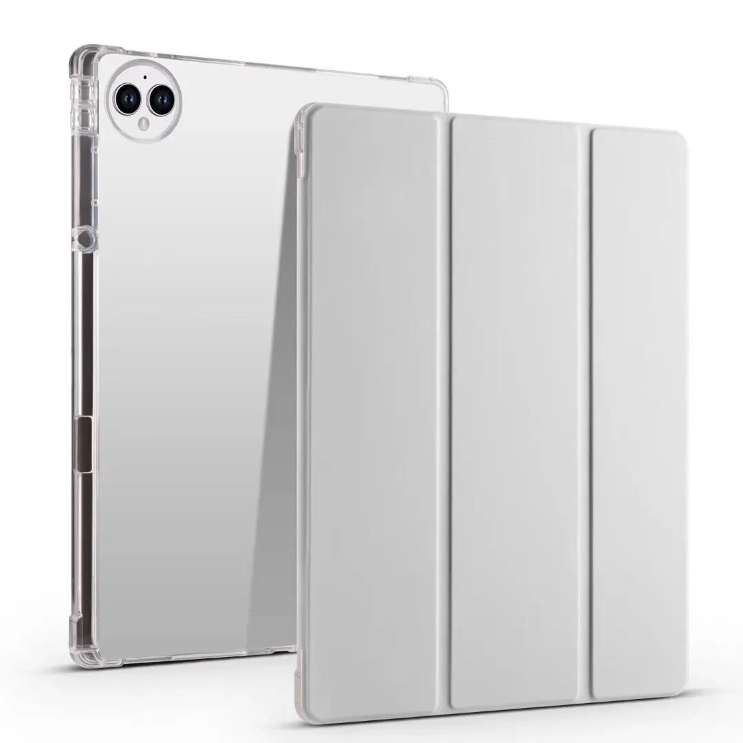 

Чехол для Lenovo Xiaoxin Pad 2024 11 дюймов TB331FC TB330FU с подставкой для карандашей, откидная подставка, задняя крышка из ТПУ для Lenovo Tab M11 Tab M11 (11 Inch) серый