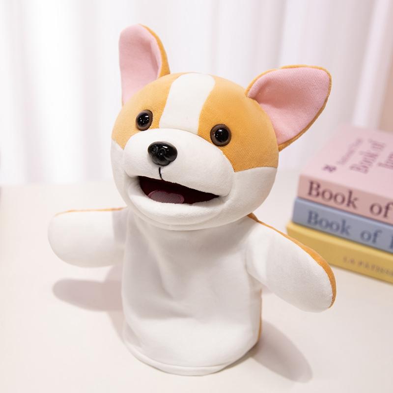 Kawaii Pluche Dier Husky Hond / Schaap / Alpaca Knuffel Handpop Zachte Geiten Pluche Pop Verjaardagscadeau