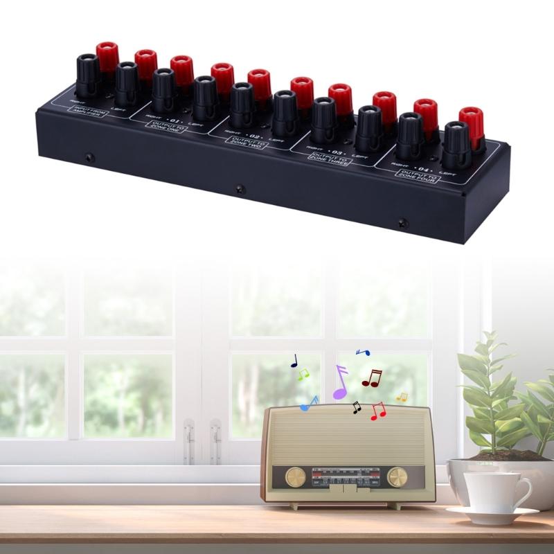 1 In 4 Out Amplifier And  Source Signal Distribution Panel Single  Input 300W Per Channel Losslessly