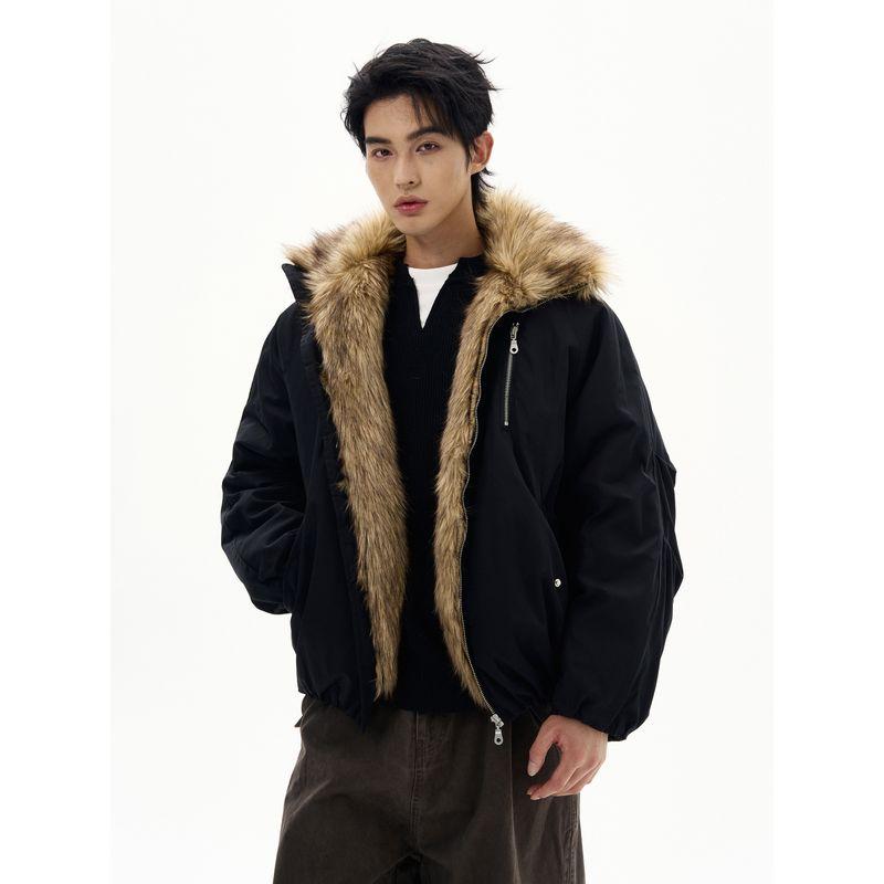 Kisko Winter American-Style Thickened Warm Stand-Collar Cotton Jacket for Men and Women with a Loose-Fitting Parka Design