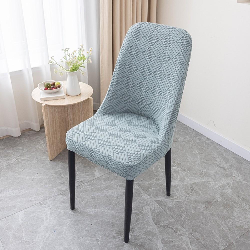

Elastic Dining Chair Protector Cover Solid Color Dustproof Cover High Quality Chair Cover Hotel синій