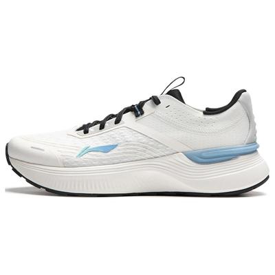 Li Ning Light Shadow Element Yansıtıcı Destek Kaymaz Aşınmaya Dayanıklı Düşük Bilekli Günlük Koşu Ayakkabıları Erkek Spor Ayakkabıları Beyaz Mavi ARHU027-2