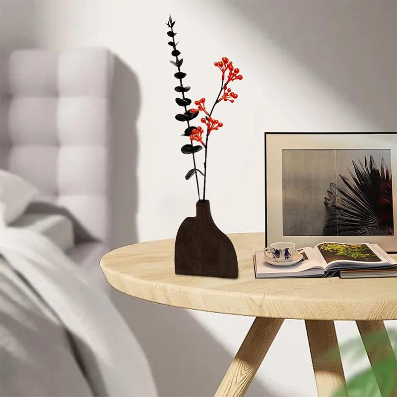 Handmade Vase DIY Natural Materials Retro Wood Desktop Ornaments Floral Art Homestay Flower Arrangement Home Decorations 4 Styles