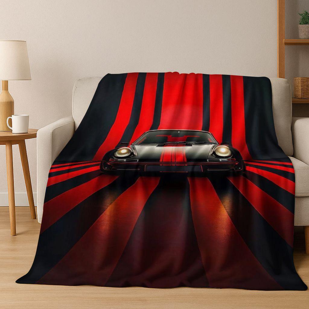 Future Concept Sports Car Racing Bike Art Flannel Blanket,Cozy Soft Throw Blanket for Home Bedroom Bed Sofa Picnic Cover Gift