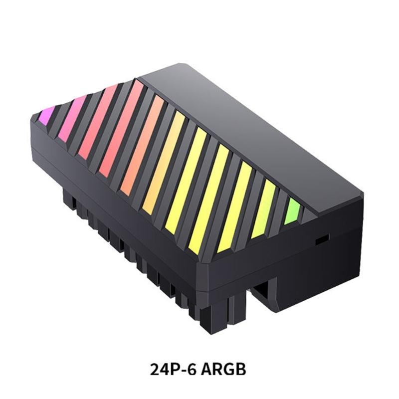 Insulated 24pin Adapter With 90 Degree Horizontal Outlet Enhancing Chassis Aesthetics And Safe Cable Management