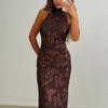 European and American Sleeveless Backless Sequin Floral Dress (2025 Release)