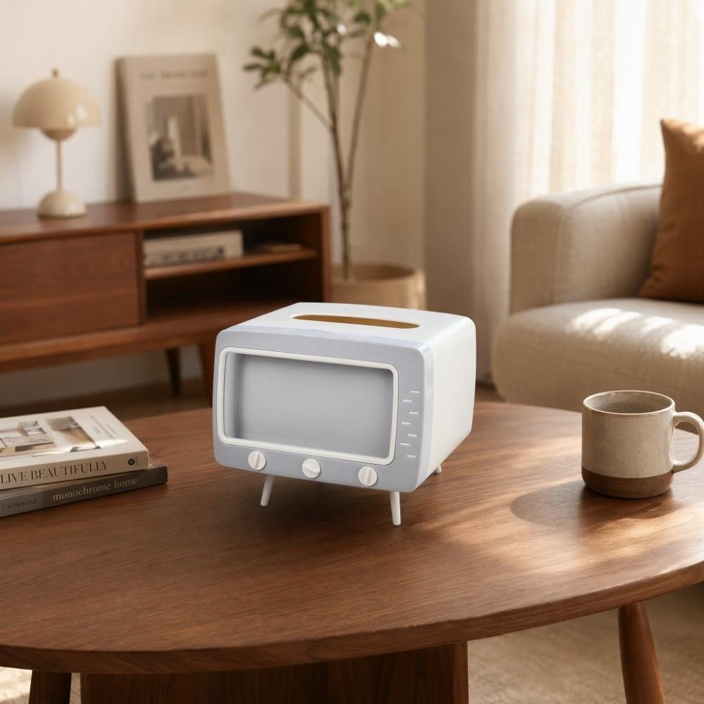 Square Paper Storage Box Phone Holder Tissue Dispenser TV Desktop Tissue Box  Household