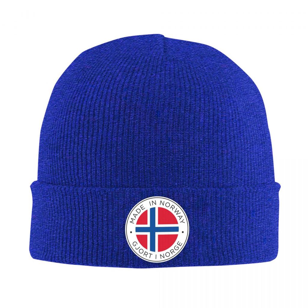 Norway Flag Warm Knitted Cap Hip Hop Bonnet Hat Autumn Winter Outdoor Beanies Hats for Unisex Adult