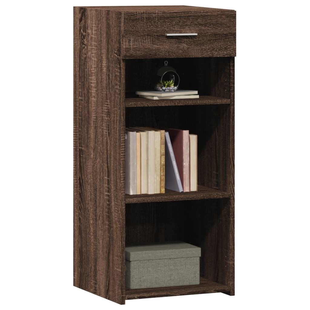 Sideboard Brown Oak Effect 40 X 42.5 X 93 Cm Engineered Wood