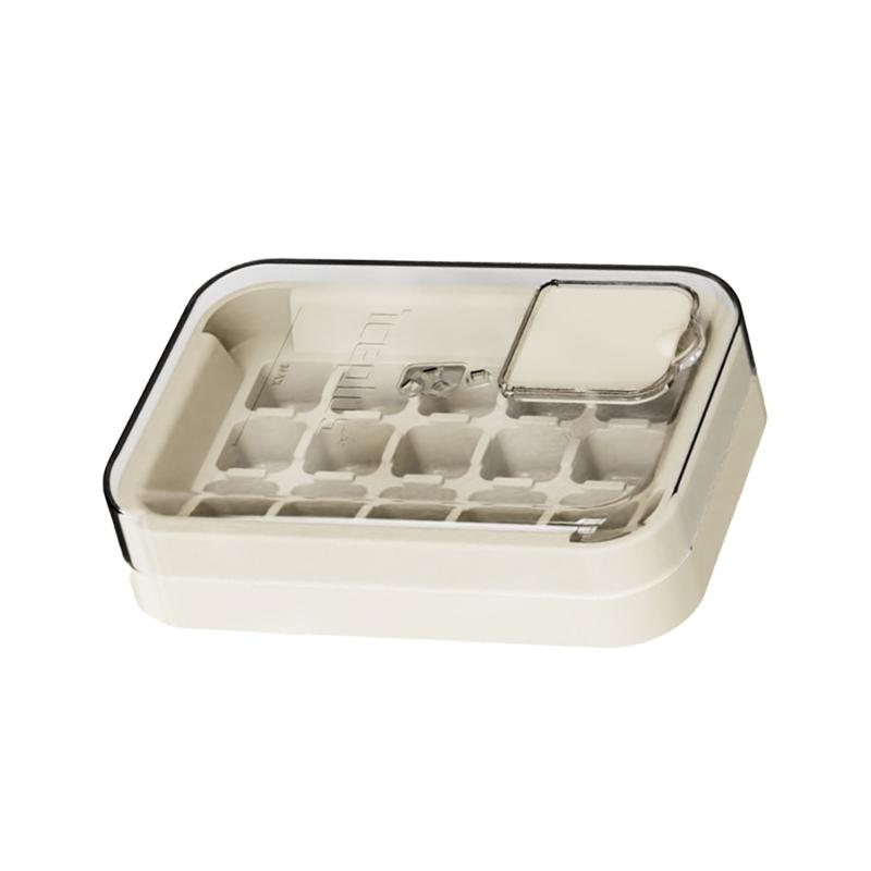 Silicone Ice Cubes Mold Tray Extra Large Capacity Reusablely Freezer Container Securedly Lid Dishwasher Safe Durable