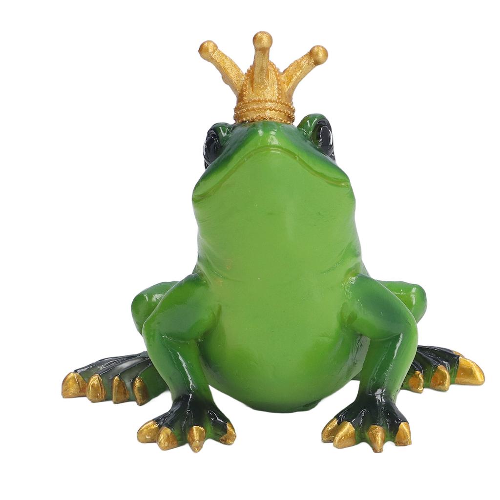 Scultura Figurina Rana Realistica Carina Statuetta in Resina Sintetica Ornamento da Scrivania per Cucina Camera da Letto