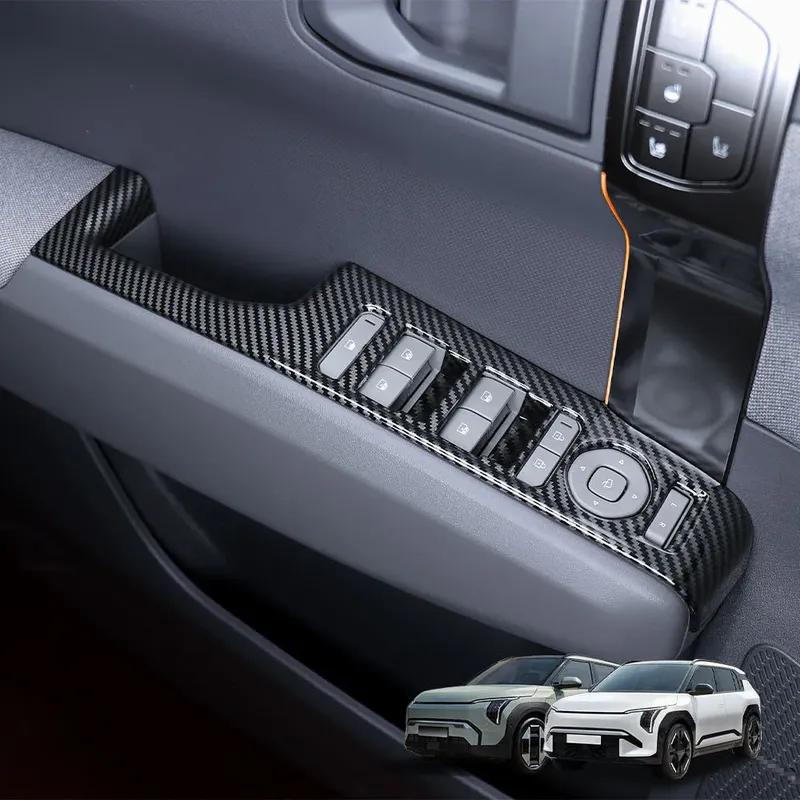 For Kia EV3 2024 2025 Window Button Cover Car Door Armrest ABS Decal Panel Window Button Trim Interior Moulding LHD