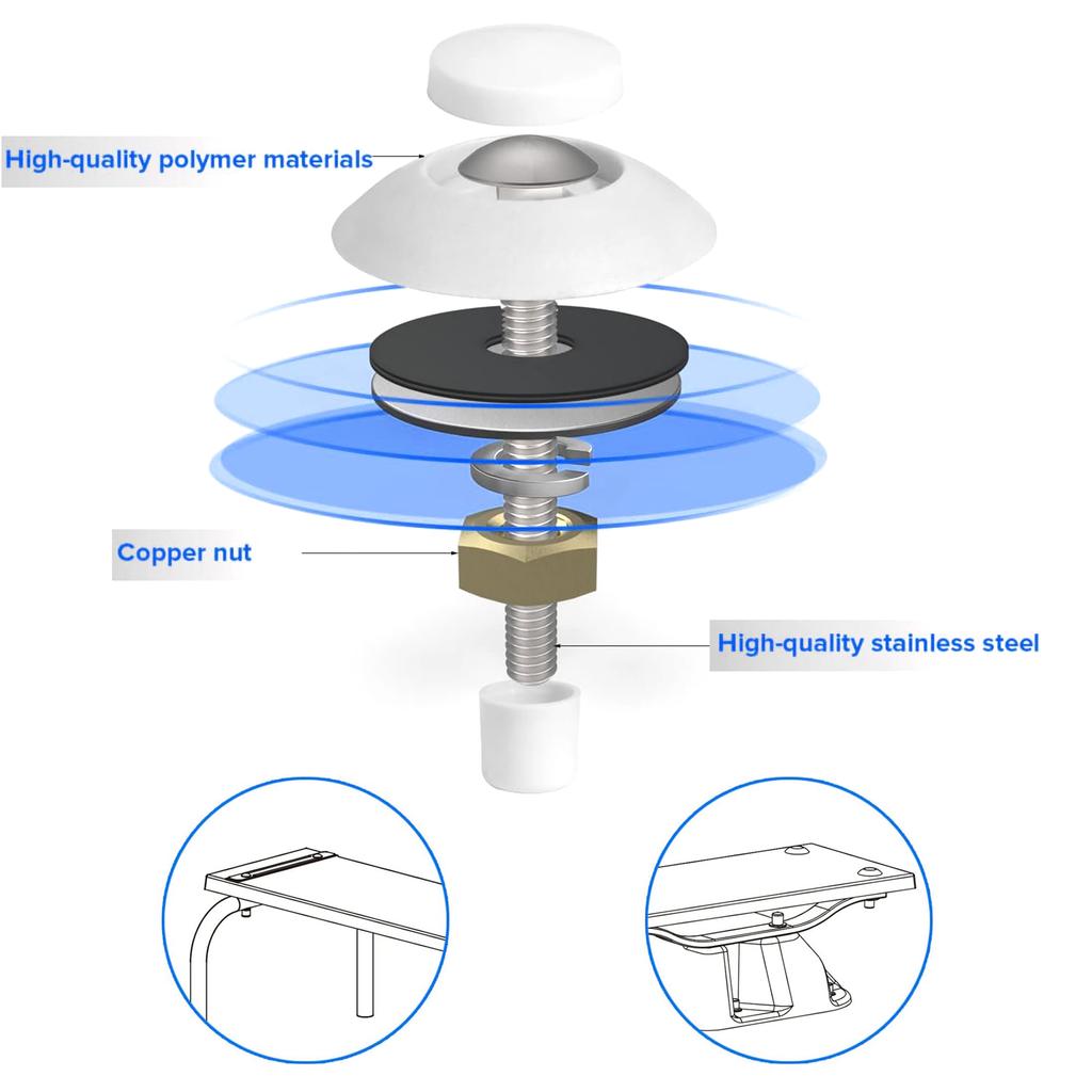 Steel Pool Diving Board Mounting Replacement for Two Hole Diving Boards Easy Installation with Screws&Washers