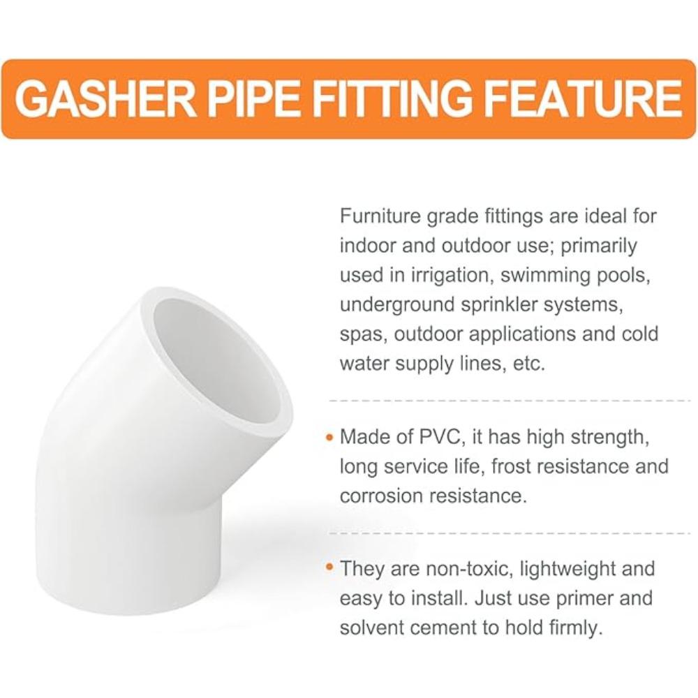 25mm PVC Pipe Equal Elbow Connector Garden Irrigation Fish Tank 45 Degree Elbow Joint Pipework Adapter Aquarium Accessories