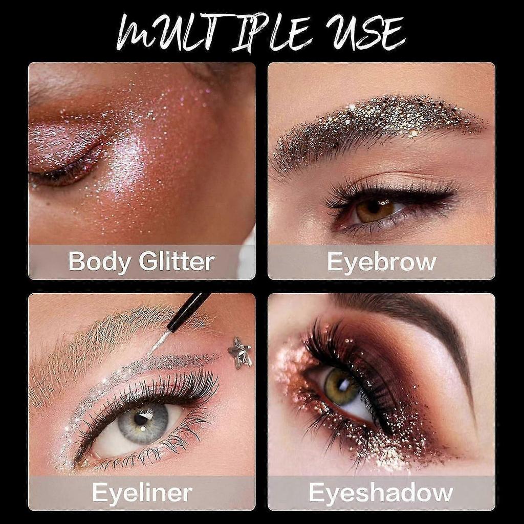 16 Colors Glitter Metallic Liquid Eyeliner Set, Waterproof Long Lasting Pigmented Shimmer Eye Liner Pencil Makeup Kit for Women