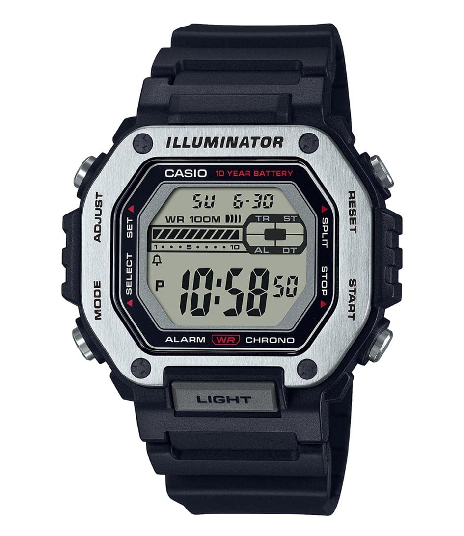 Casio Watch Strip Men s MWD-110H-1AVEF, Black/White,