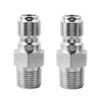 Pressure Washer Adapter Set 3/8" Quick Connect Fittings Male Pressure Washer Quick Disconnect Stainless Steel 5000 PSI