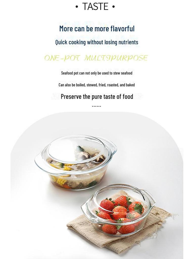 Little Happiness Multifunksjonell Emaillert Støpejerngryte for Gryteretter, Sjømat og Suppe – Induksjonskompatibel