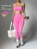 JYL Straplesslette Naked Backless Yoga Pants Set