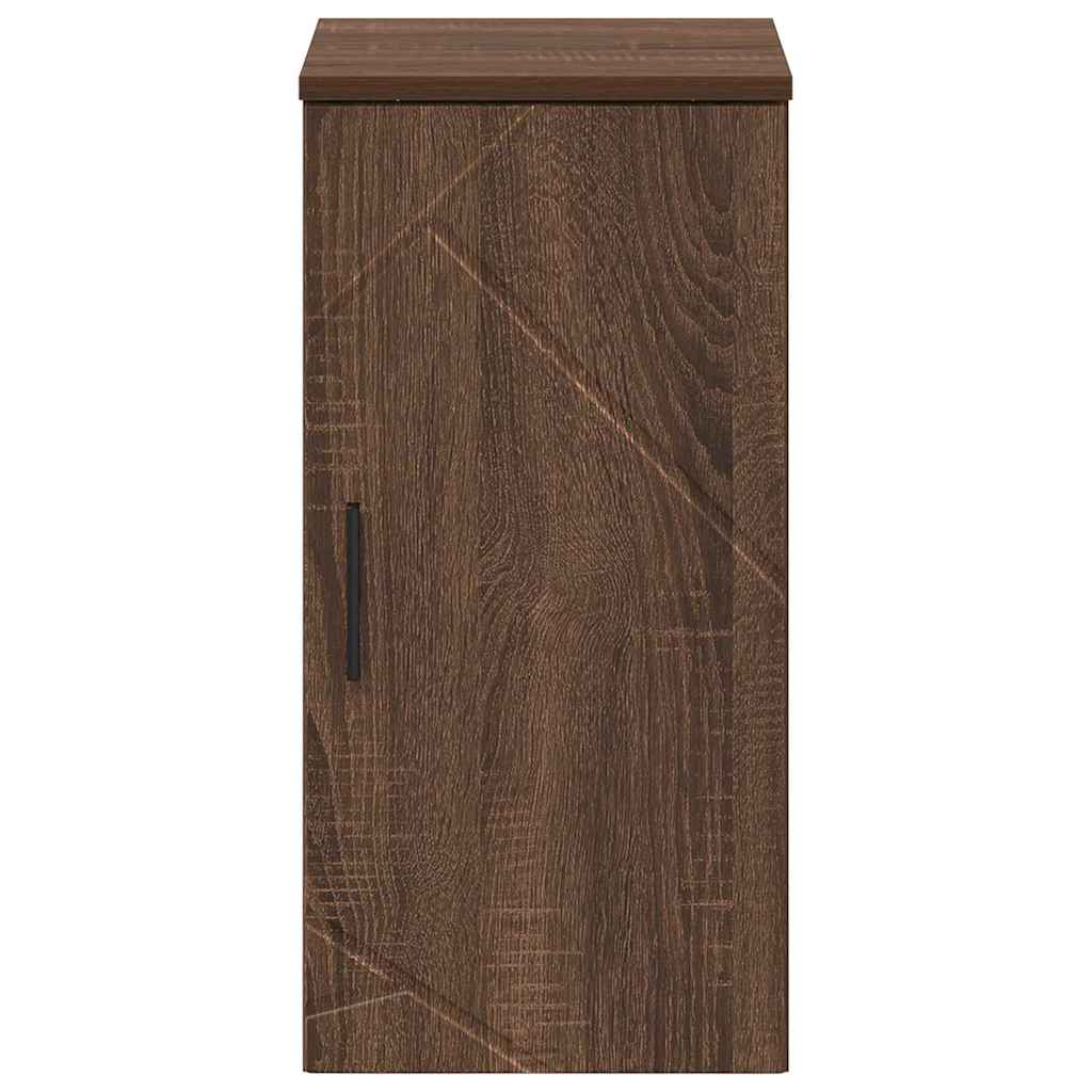 Bathroom Cabinet with Door Brown Oak Effect 30 X 31.5 X 61 Cm