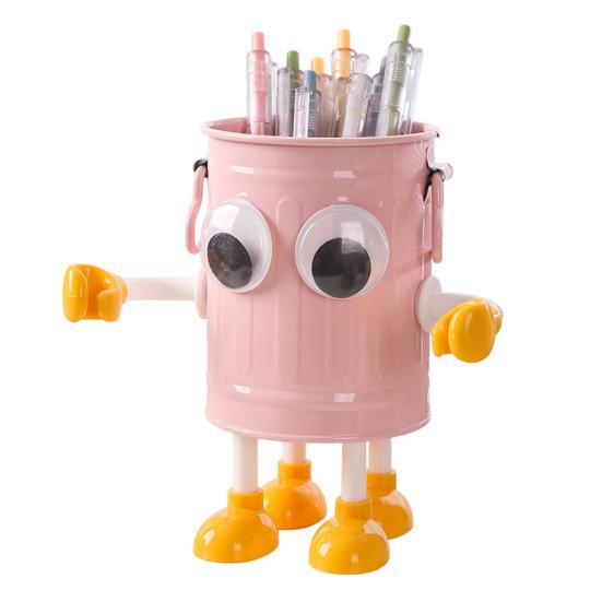 Pen Holder Stand for 20 Pens Cartoon Big Eyes Design Large Caliber Round Workmanship Pen Caddy Pen Storage Rack