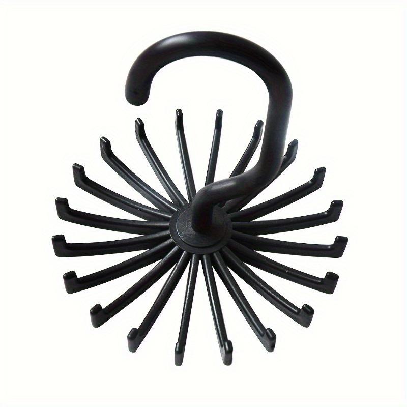 

1pc Rotating scarf and tie hanger, anti slip plastic multifunctional accessory hanger чёрный