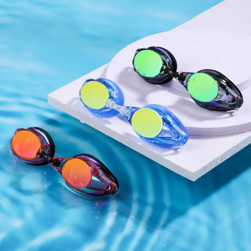 Yingfa Y185AFV Färgglada Belagda Simglasögon för Tävling & Träning - Män, Kvinnor, Barn