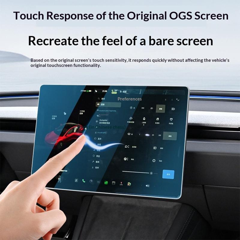 Tempered Glass Film Protector For Tesla Model YL Y Juniper 2025‑2026/3 Highland 2024-2026 Rear Row Center Control Screen Protect