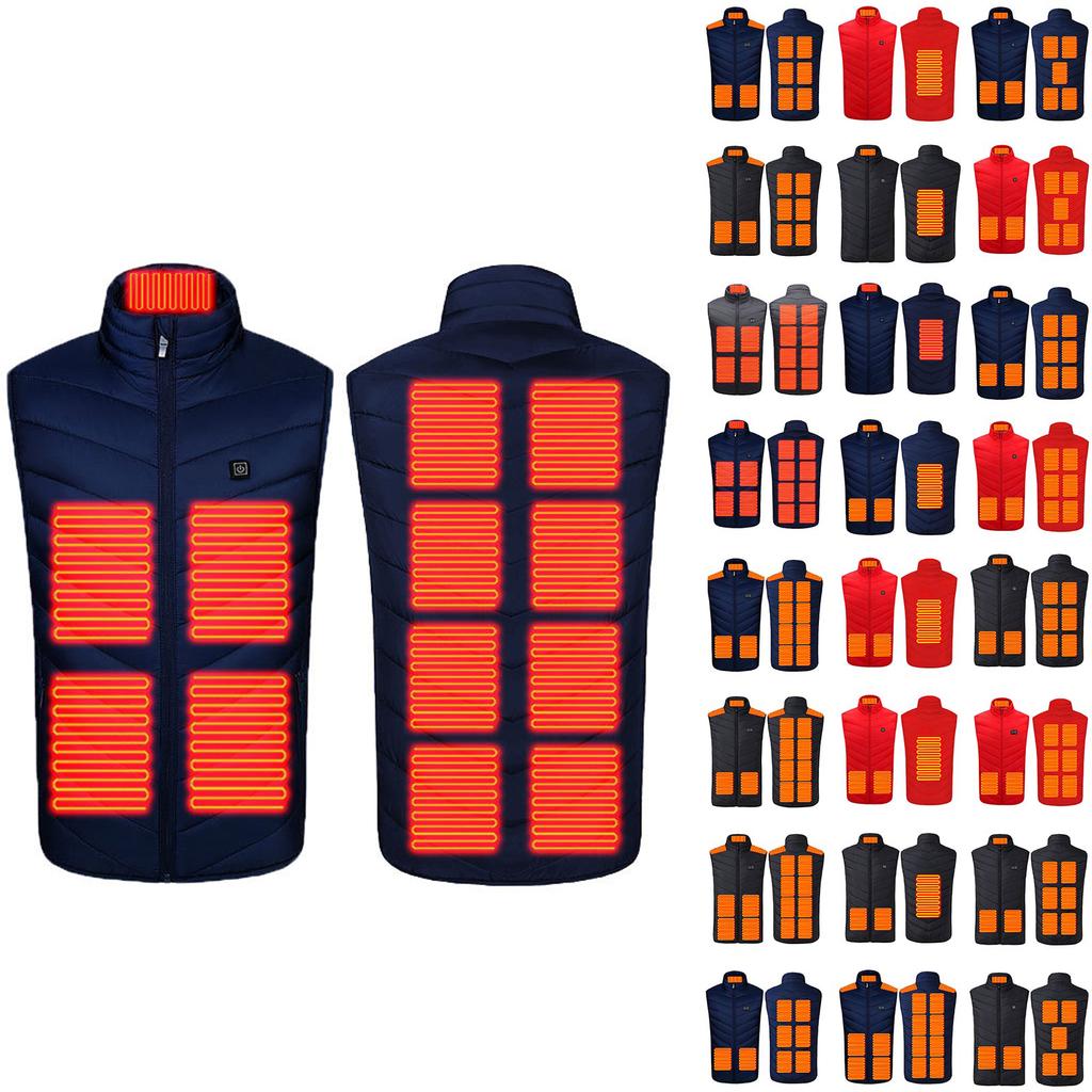 Men's And Women's Fashion Casual Warm Heated Solid Jacket Vests