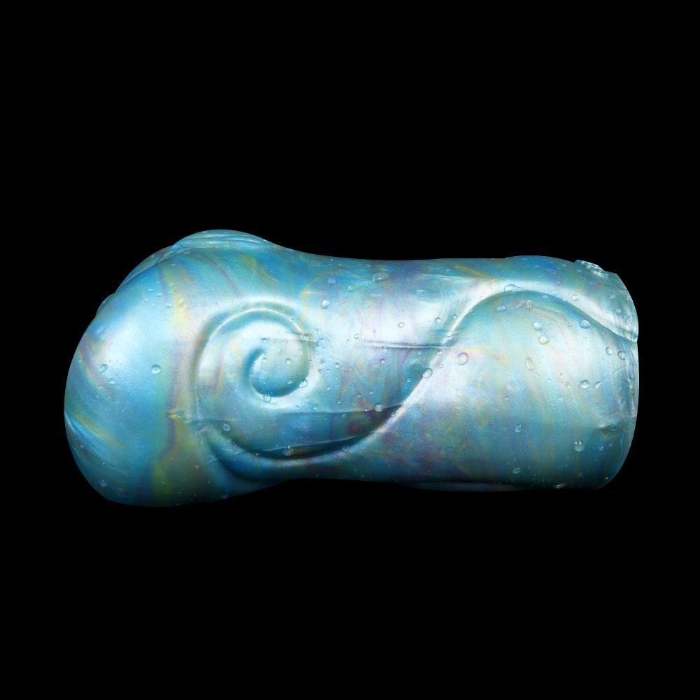 Masturbation Cup Bizarre Shapes Sex Toys For Men Simulated Animal Wolf Vagina 560g 16cm Blue Liquid Silicone Sex Dolls
